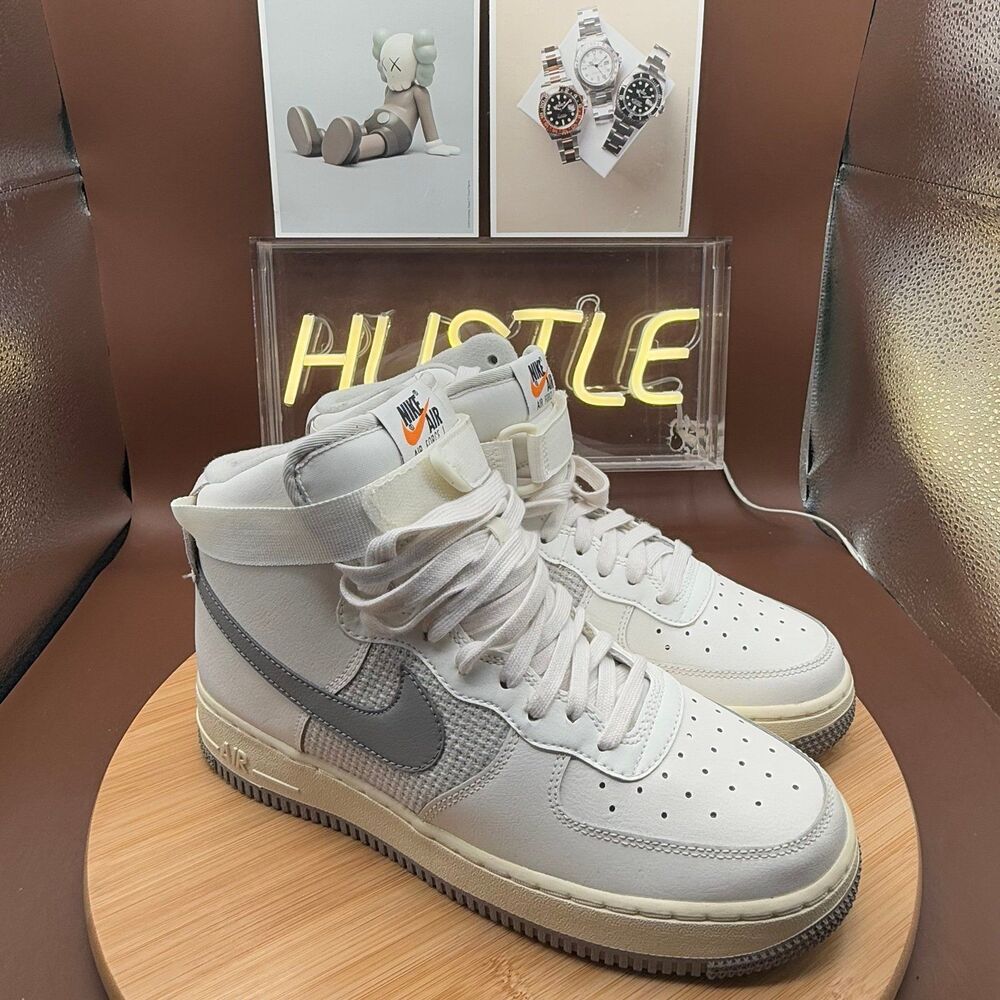 Nike Air Force 1 High '07 LV8 (GS) Size 7Y Sail/ Medium Grey Brand New